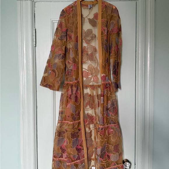 Blank London Other - Stunning Boho Floral Embroidered Sheer Duster